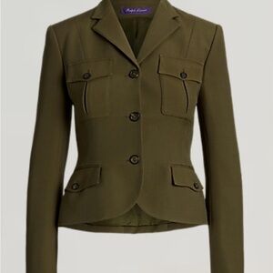 Ralph Lauren purple label Kamille Wool-Silk Jacket collection made in Italy.